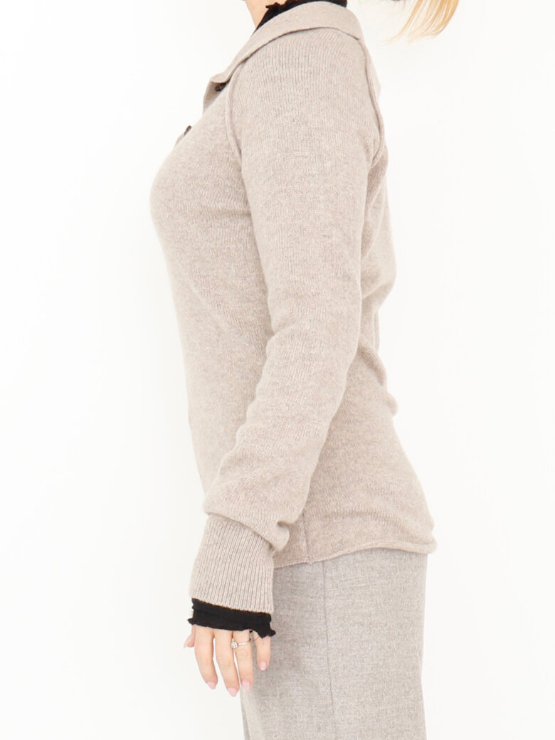 Sort Aarhus - Knitted polo with buttons