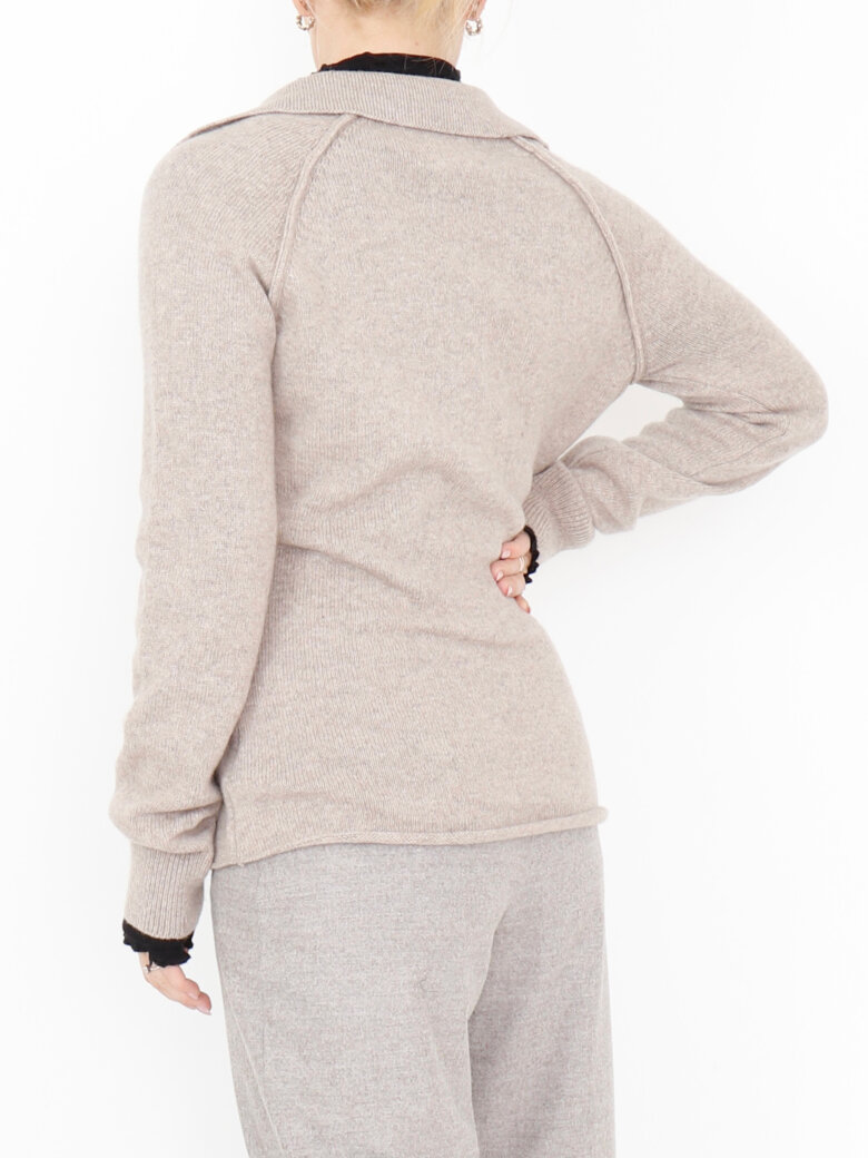 Sort Aarhus - Knitted polo with buttons