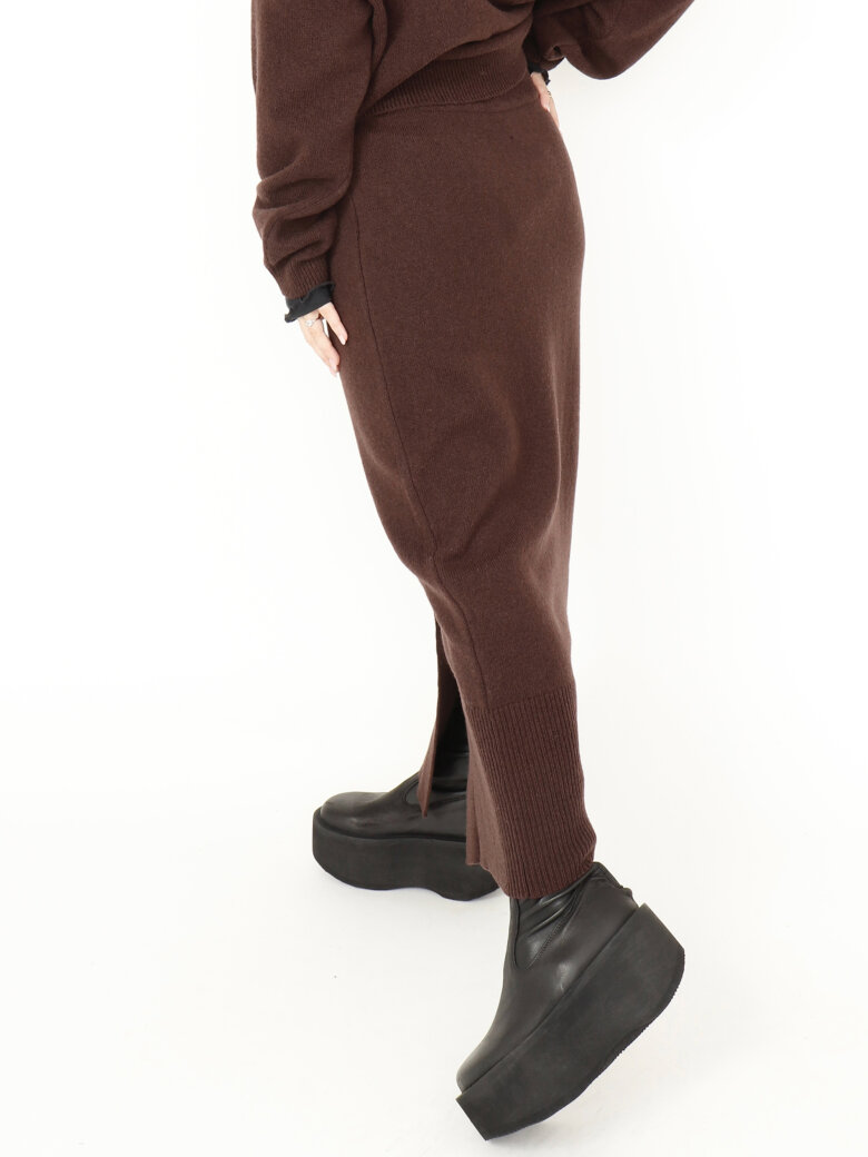 Sort Aarhus - Knitted skirt with buttons