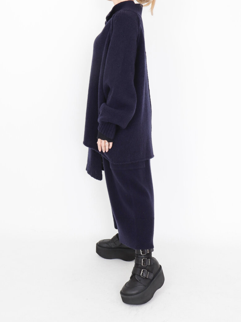 Sort Aarhus - Strikket cardigan/bluse i merinould