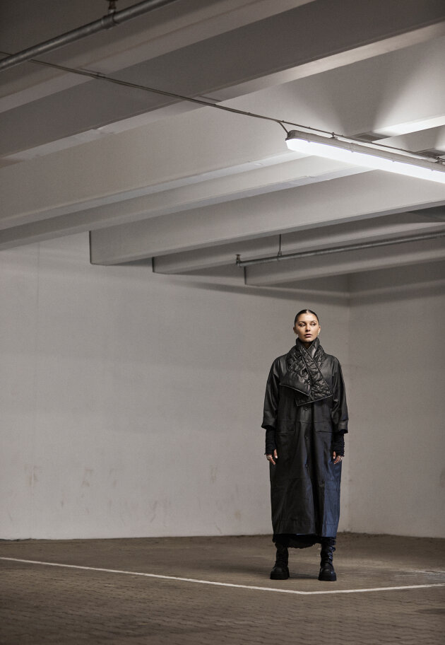 Sort Aarhus - Leather scarf