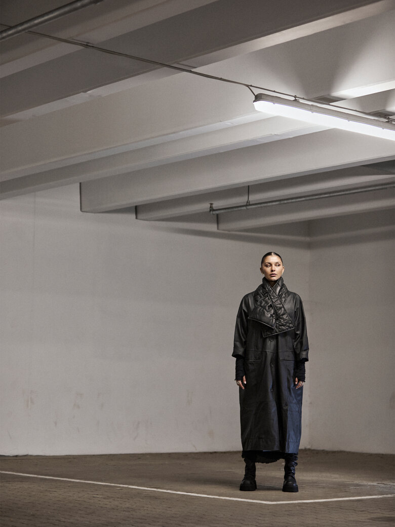 Sort Aarhus - Leather scarf