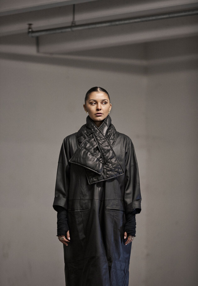 Sort Aarhus - Leather scarf