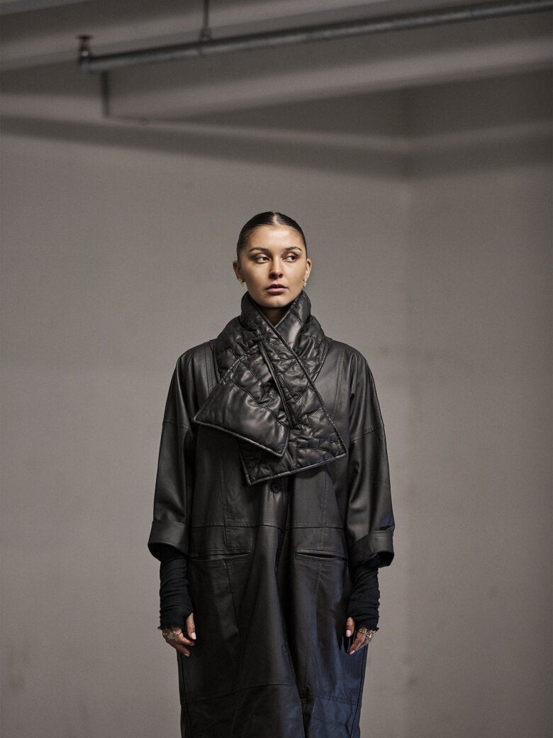 Sort Aarhus - Leather scarf