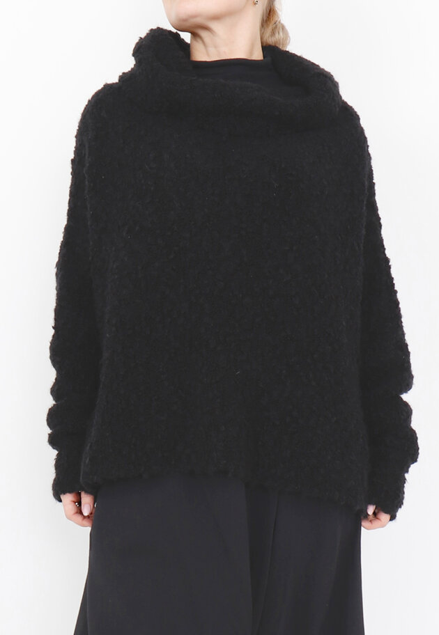 Sort Aarhus - Oversize bluse i Alpacauld