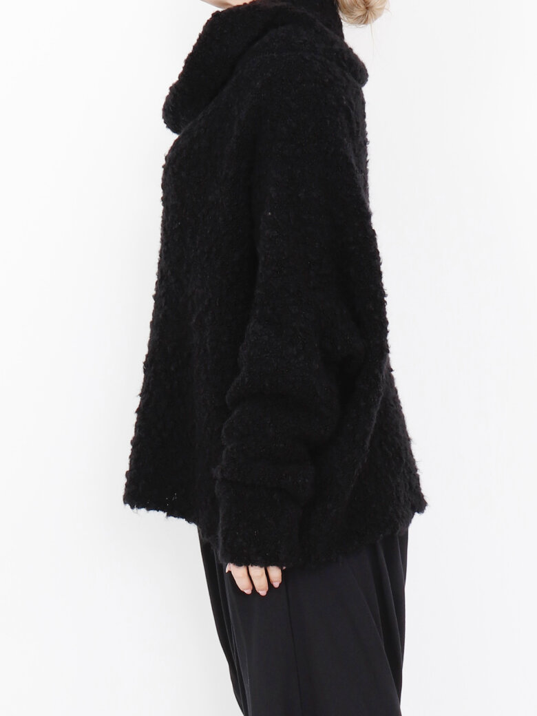 Sort Aarhus - Oversize bluse i Alpacauld