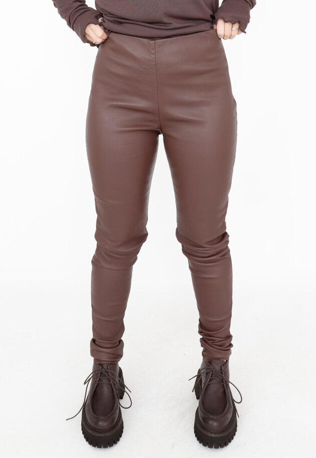 Sort Aarhus - Leather leggings