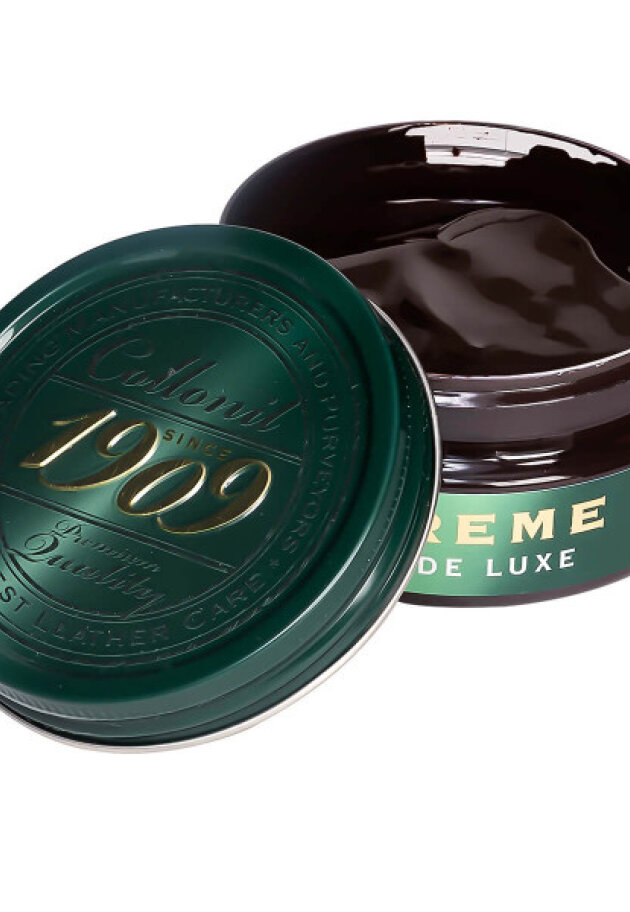 Dark brown shoe polish