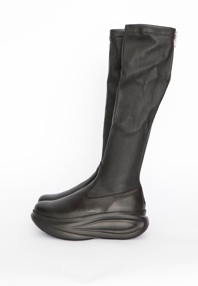 Lofina - Long boot with stretch leather and zipper Lofina - Long boot with stretch leather and zipper