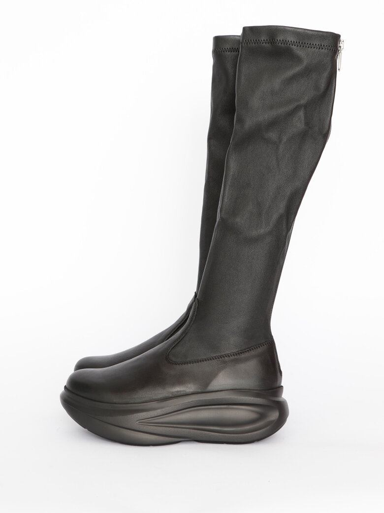 Lofina - Long boot with stretch leather and zipper
