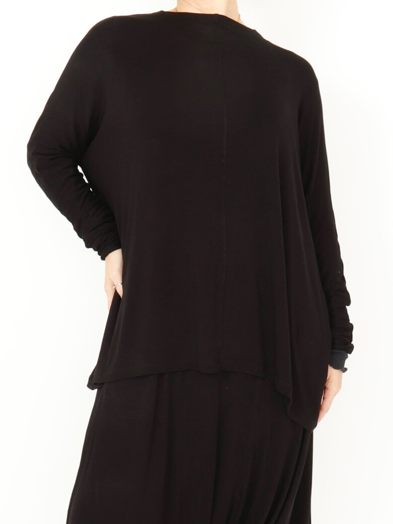 Sort Aarhus - Bluse med bred pasform