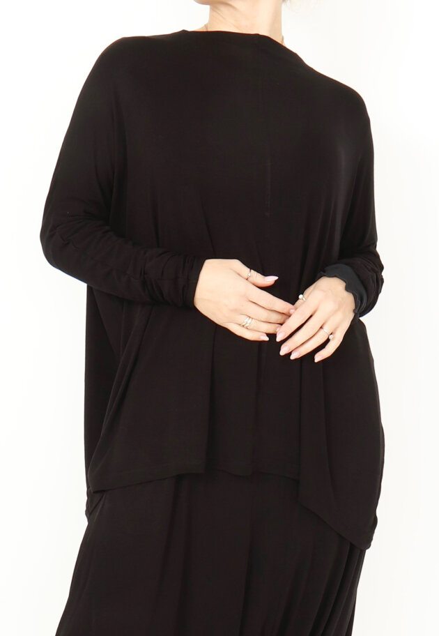 Sort Aarhus - Bluse med bred pasform