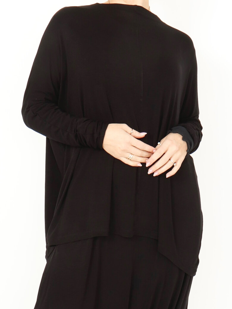 Sort Aarhus - Bluse med bred pasform
