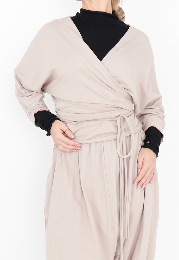 Sort Aarhus - Wrap around blouse Sort Aarhus - Wrap around blouse