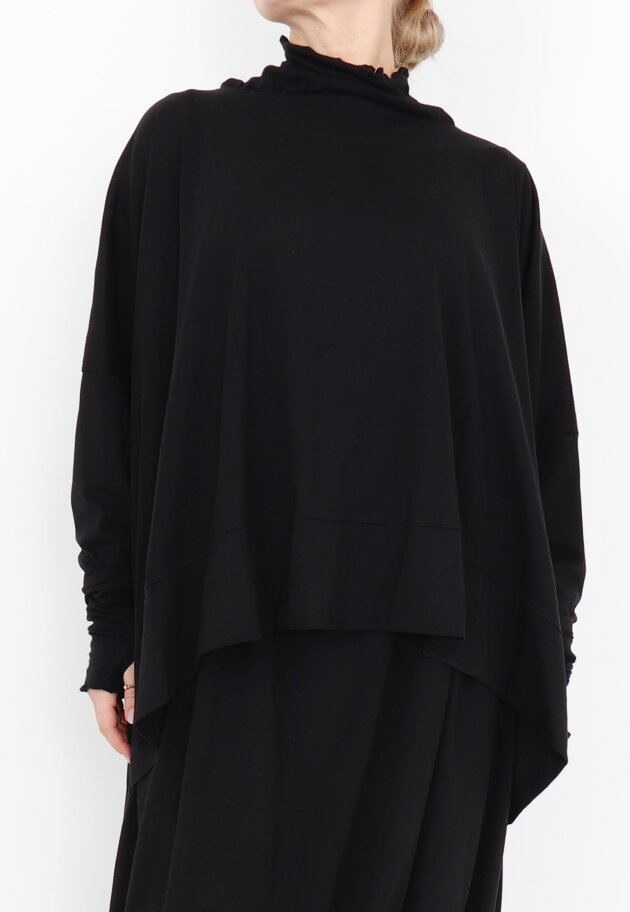 Sort Aarhus - Asymmetrisk bluse
