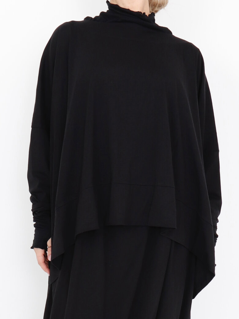 Sort Aarhus - Asymmetrisk bluse