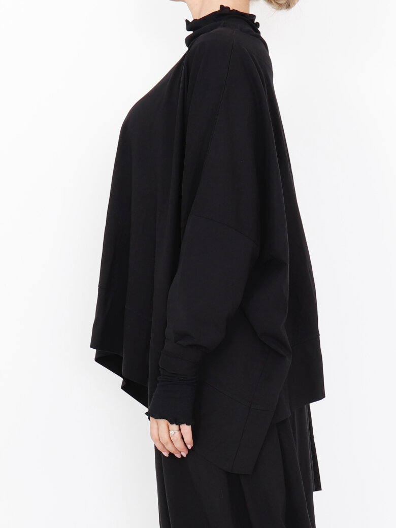 Sort Aarhus - Asymmetrisk bluse