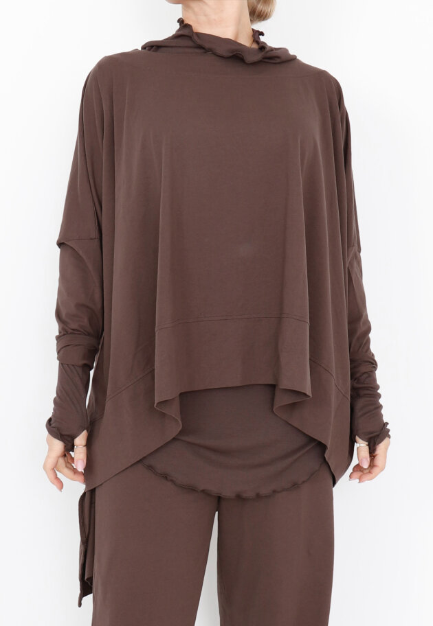 Sort Aarhus - Asymmetrisk bluse
