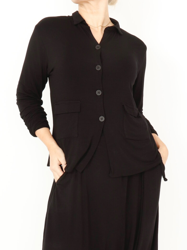 Sort Aarhus - Elegant blouse with buttons
