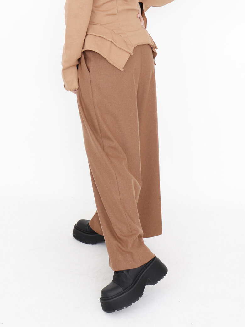 Sort Aarhus - Wide pants in a soft wool mix