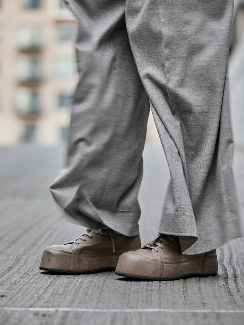 Sort Aarhus - Wide pants in a soft wool mix