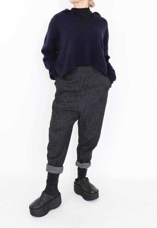 Sort Aarhus - Baggy pants in denim look Sort Aarhus - Baggy pants in denim look