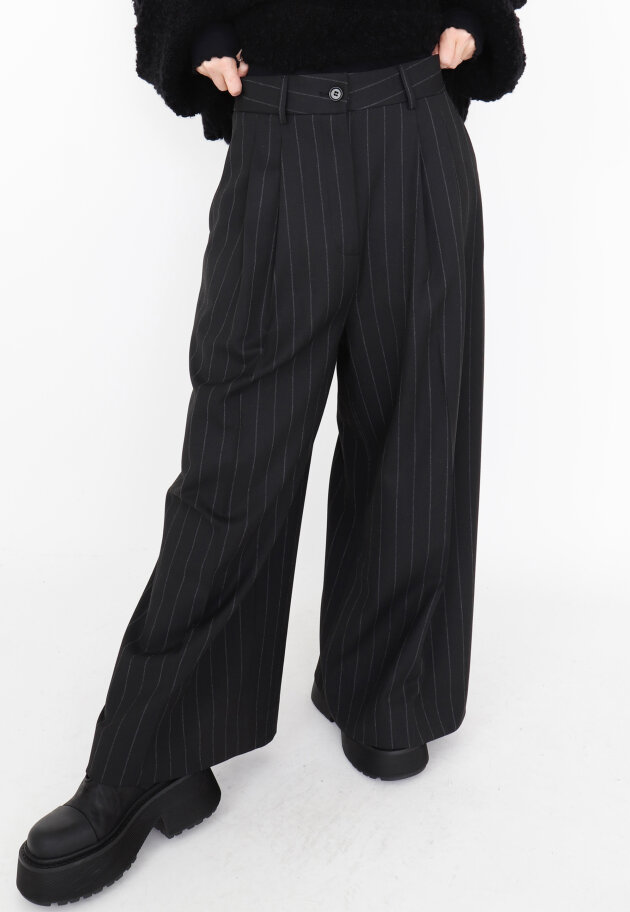 Sort Aarhus - Wide pants with pockets