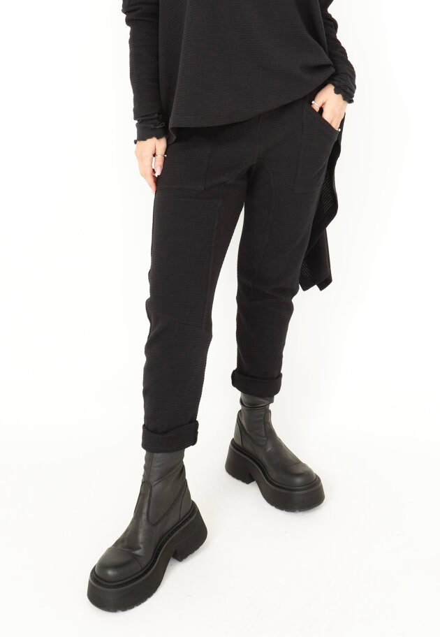 Sort Aarhus - Ribbed pants in organic cotton Sort Aarhus - Ribbed pants in organic cotton