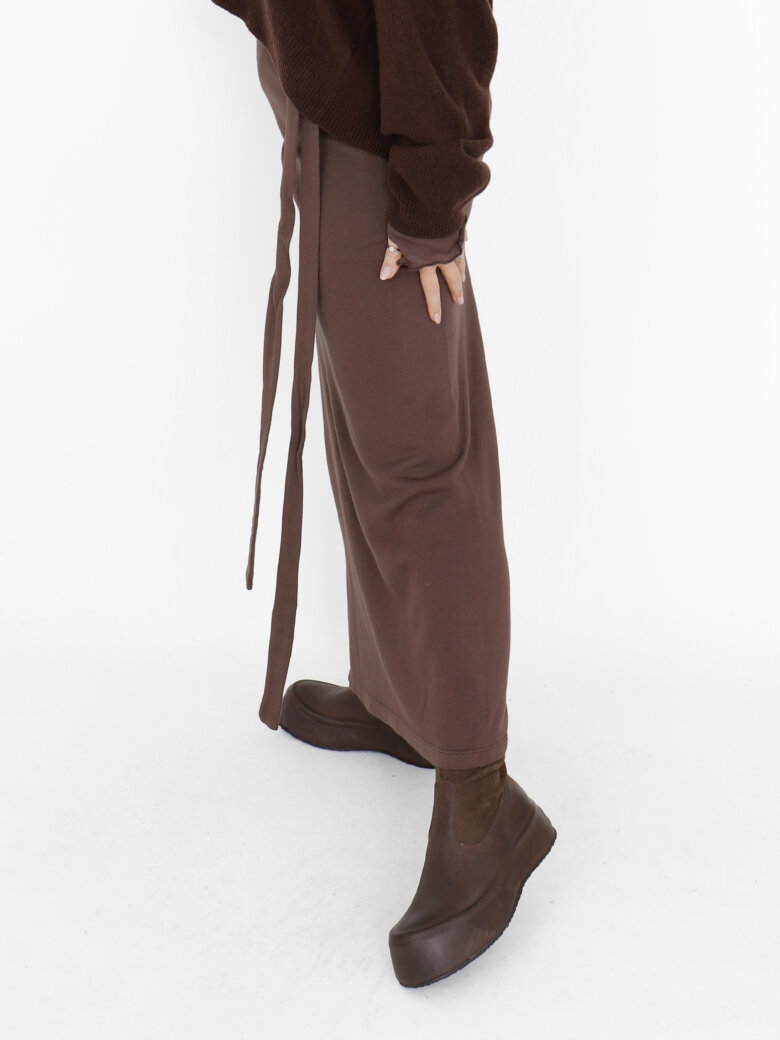 Sort Aarhus - Long high waist wrap-around skirt