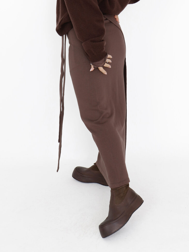 Sort Aarhus - Long high waist wrap-around skirt