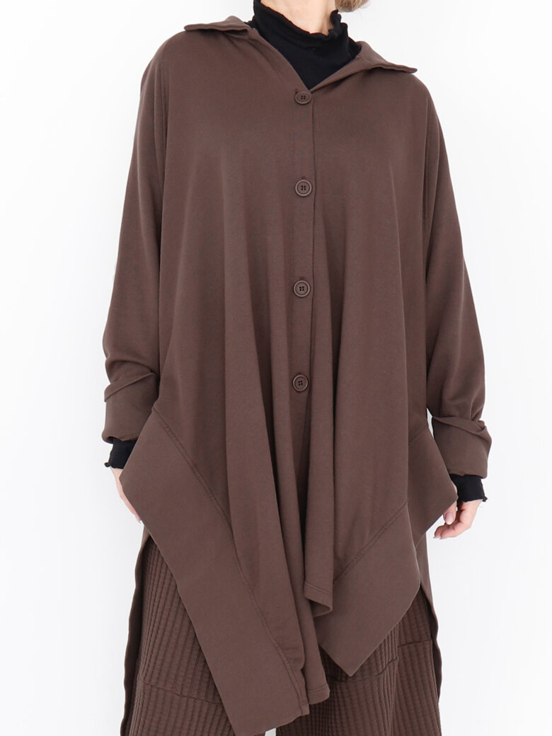 Sort Aarhus - Oversize bluse med knapper