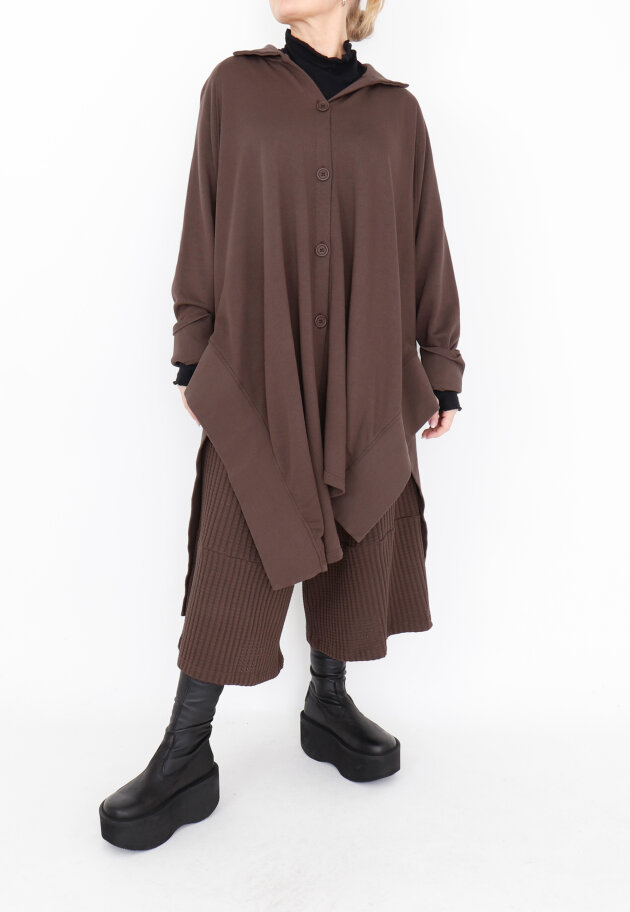 Sort Aarhus - Oversize bluse med knapper