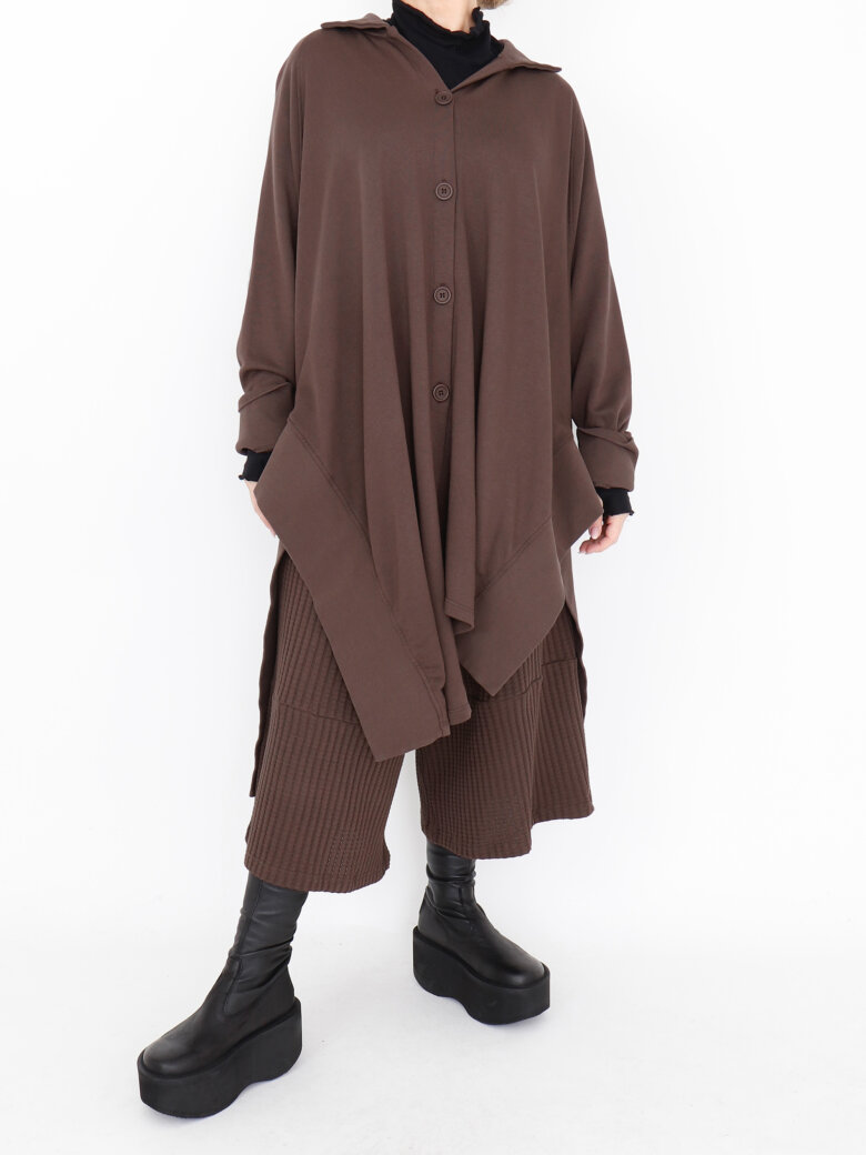 Sort Aarhus - Oversize bluse med knapper