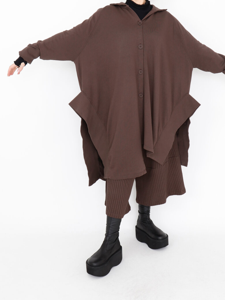 Sort Aarhus - Oversize bluse med knapper