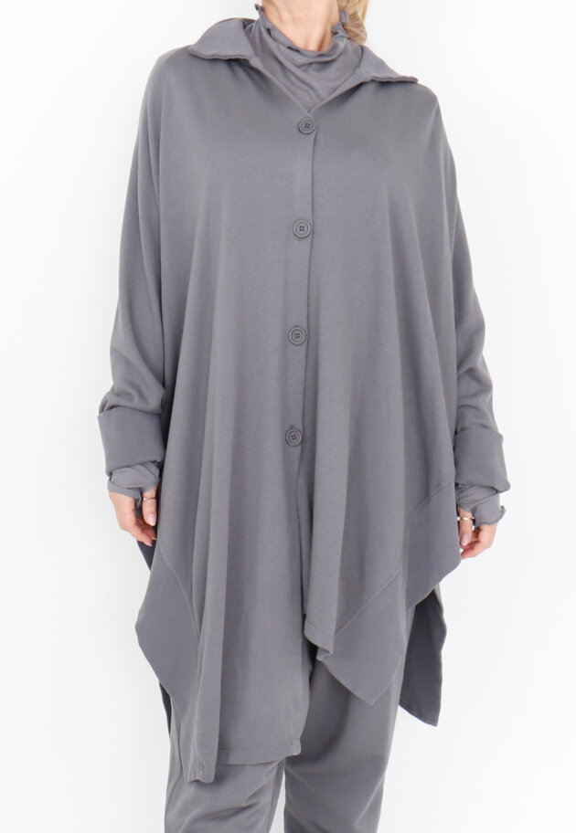 Sort Aarhus - Oversize bluse med knapper