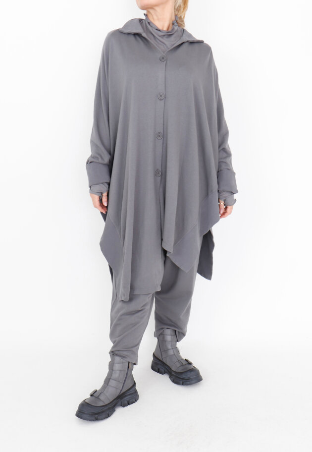 Sort Aarhus - Oversize bluse med knapper