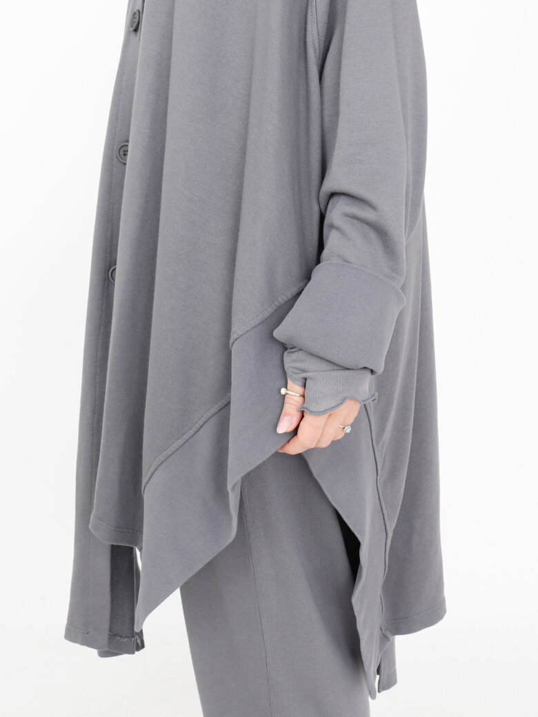 Sort Aarhus - Oversize bluse med knapper