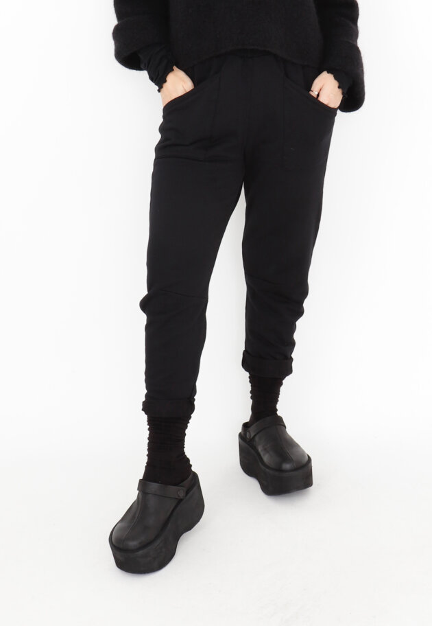 Sort Aarhus - Pants with pockets and elastic waist band