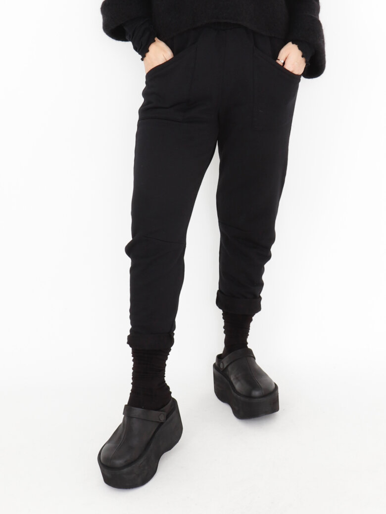 Sort Aarhus - Pants with pockets and elastic waist band