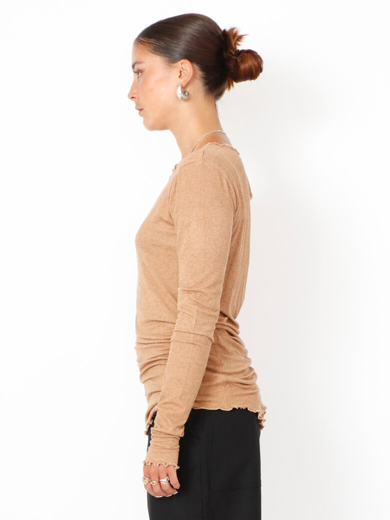 Sort Aarhus - Blouse with boat neckline and thumb opening