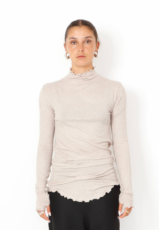 Sort Aarhus - Turtleneck blouse with thumb opening Sort Aarhus - Turtleneck blouse with thumb opening