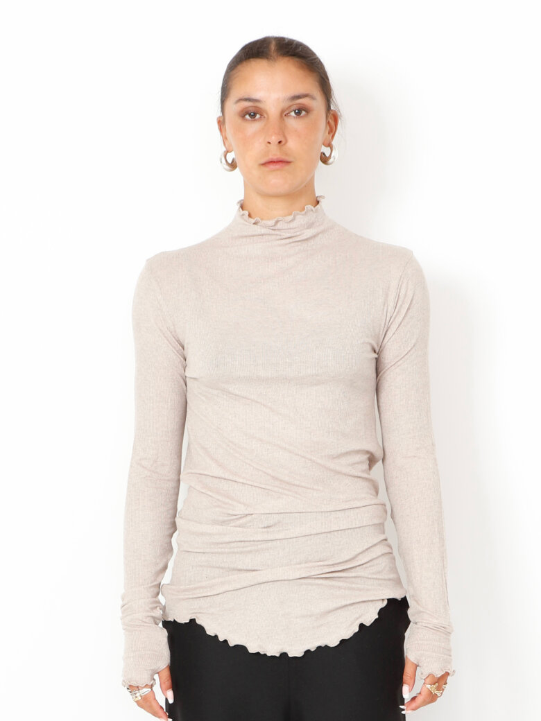 Sort Aarhus - Turtleneck blouse with thumb opening