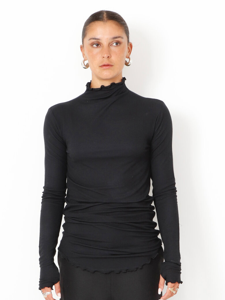 Sort Aarhus - Turtleneck blouse with thumb opening