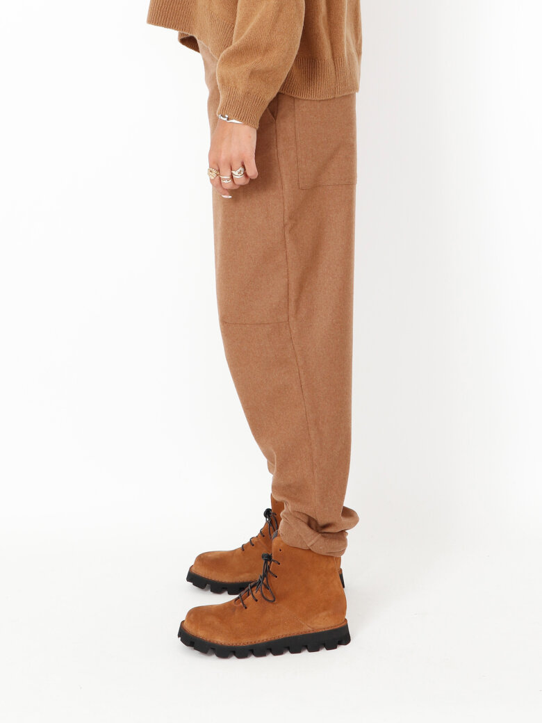 Sort Aarhus - Baggy pants in wool with pockets