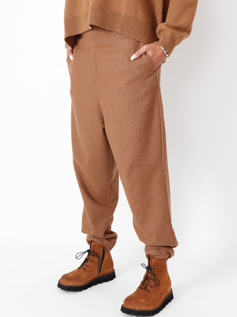 Sort Aarhus - Baggy pants in wool with pockets