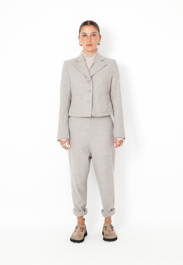 Sort Aarhus - Baggy pants in wool with pockets