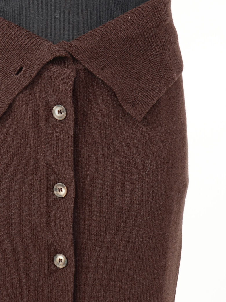 Sort Aarhus - Knitted skirt with buttons