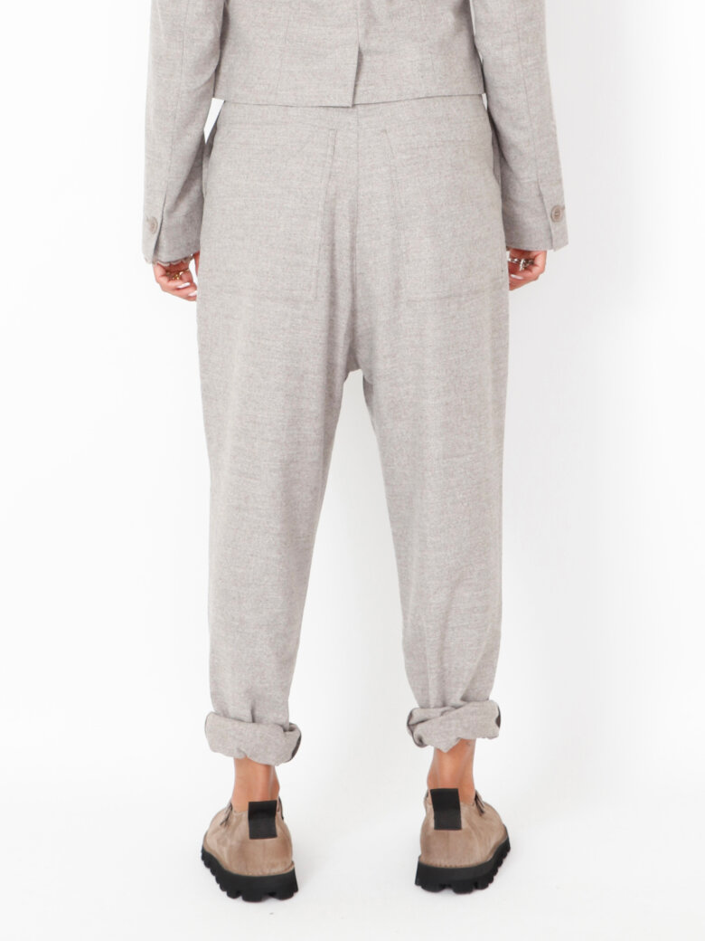Sort Aarhus - Baggy pants in wool with pockets