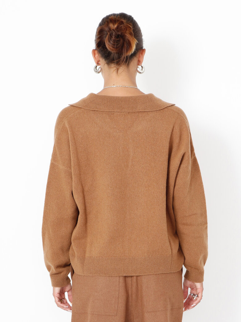 Sort Aarhus - Knitted polo in merino wool