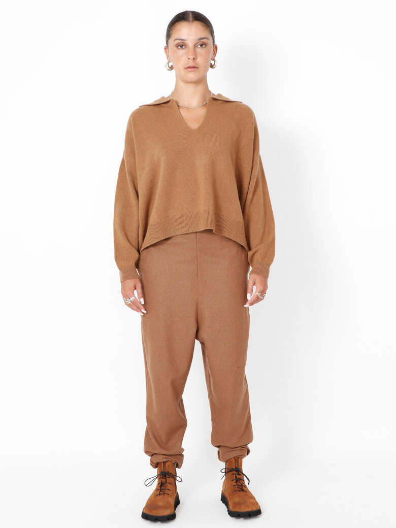 Sort Aarhus - Knitted polo in merino wool